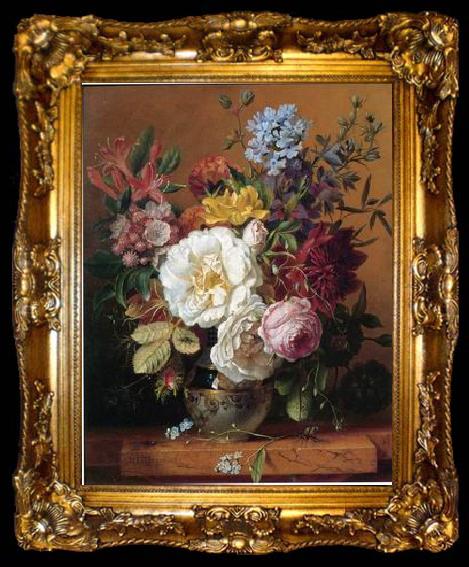 framed  unknow artist Floral, beautiful classical still life of flowers.138, ta009-2